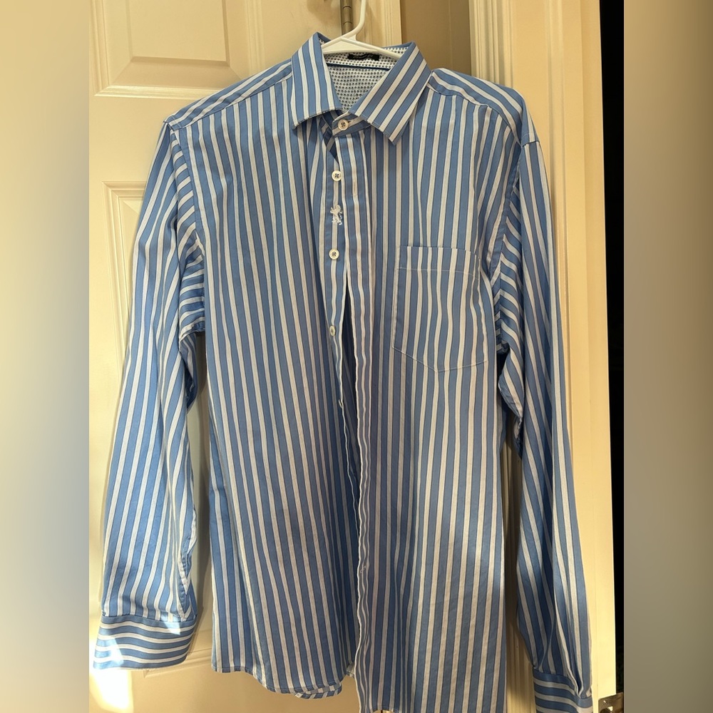 Mens Bugatchi dress shirt size M